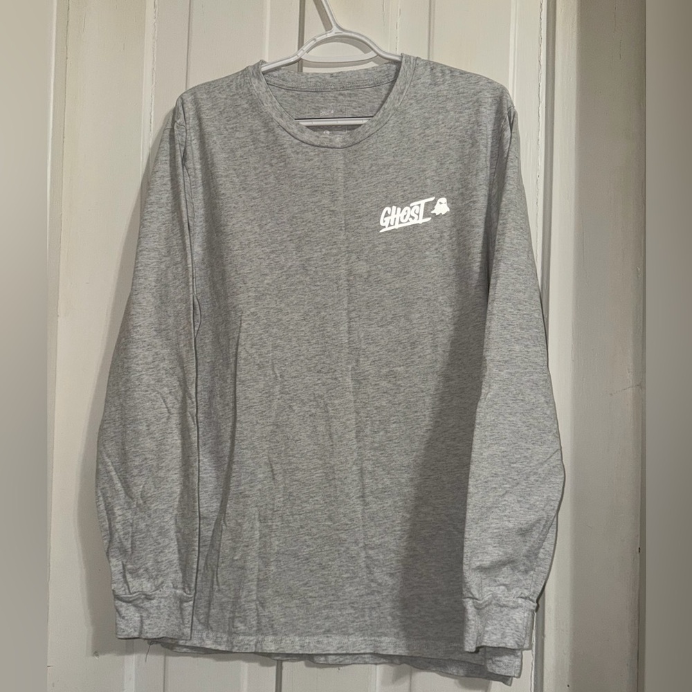 Ghost premium basics size large men's tee shirt reflective‎ long sleeve